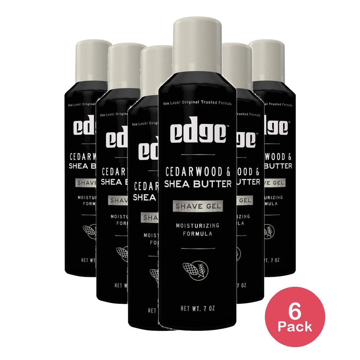 Edge Cedarwood & Shea Butter Men's Shave Gel 7 Moisturizing Formula That Pro 7 oz (Pack of 6)