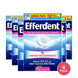 Efferdent Anti-Bacterial Denture Cleanser Tablets102 ea 8.955oz (Pack of 6)