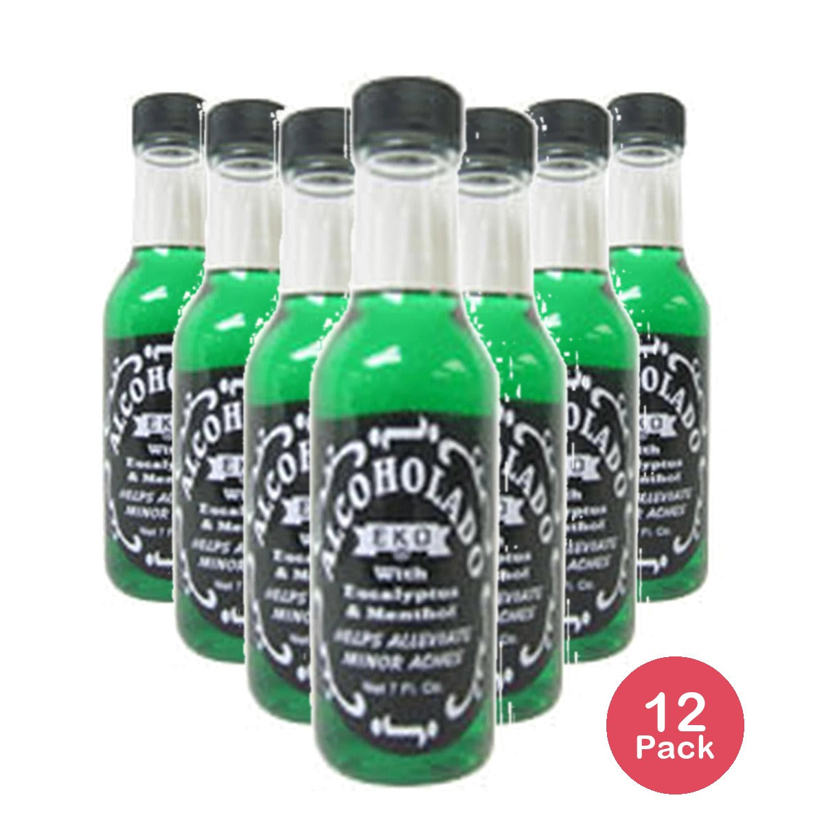Eko Alcoholado with Eucalyptus Oil 5 Ounce 7 Oz (Pack of 12)