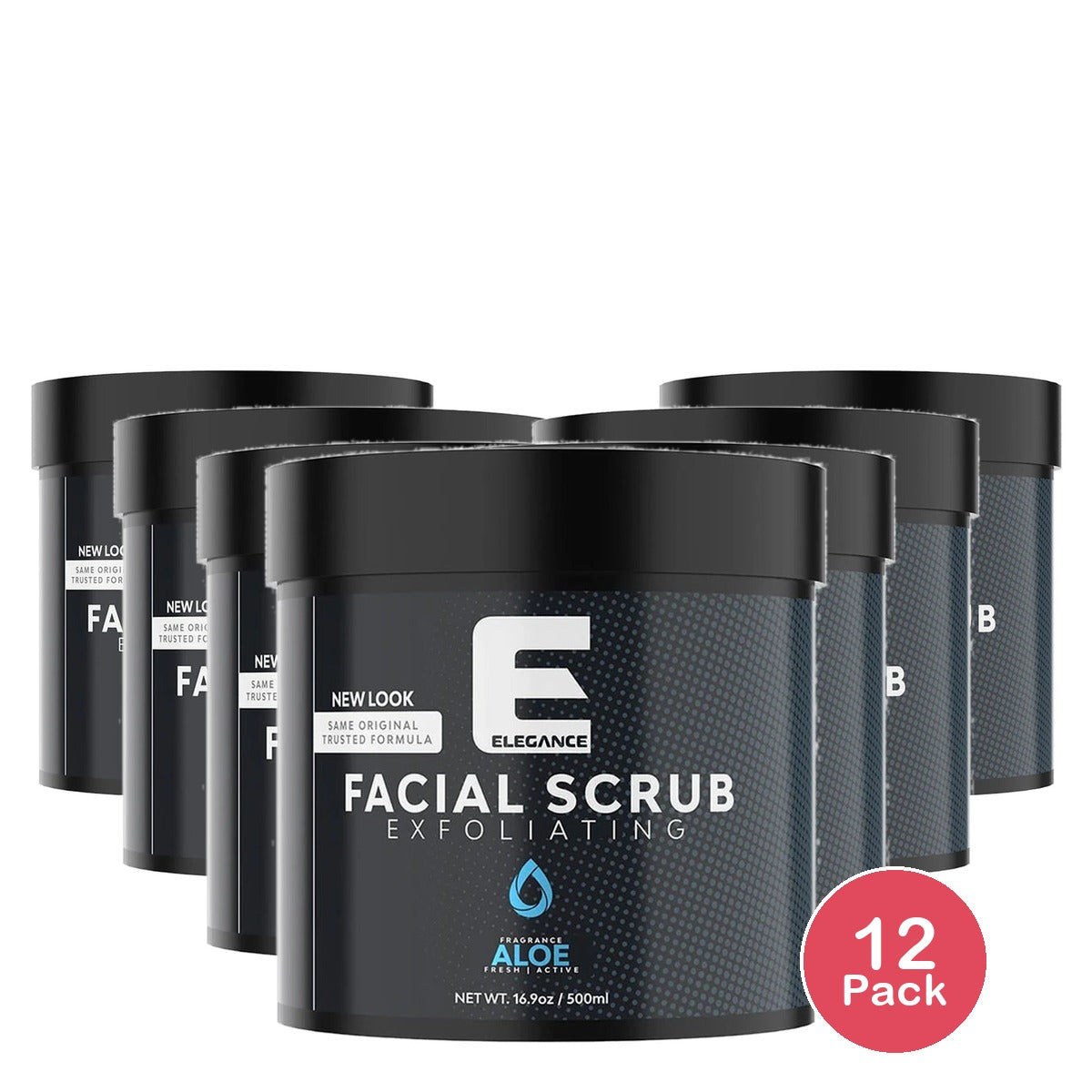 Elegance Face Scrub 17.6oz - Black 16.9 oz (Pack of 12)