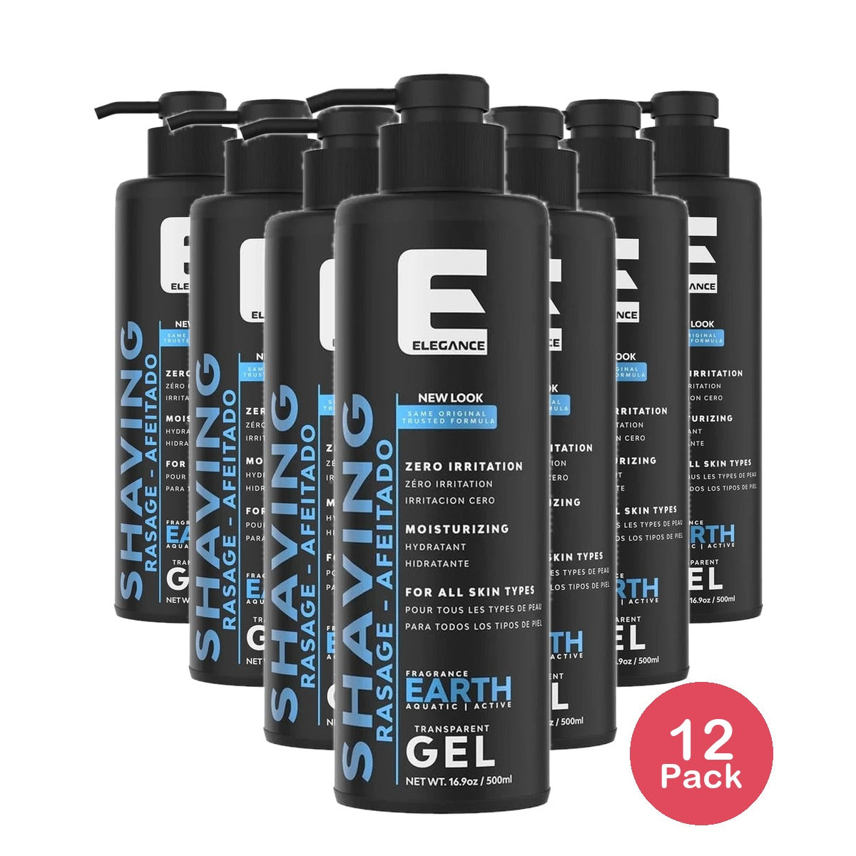 Elegance Plus Shaving Gel Mens 17.15 oz 16.9 oz (Pack of 12)