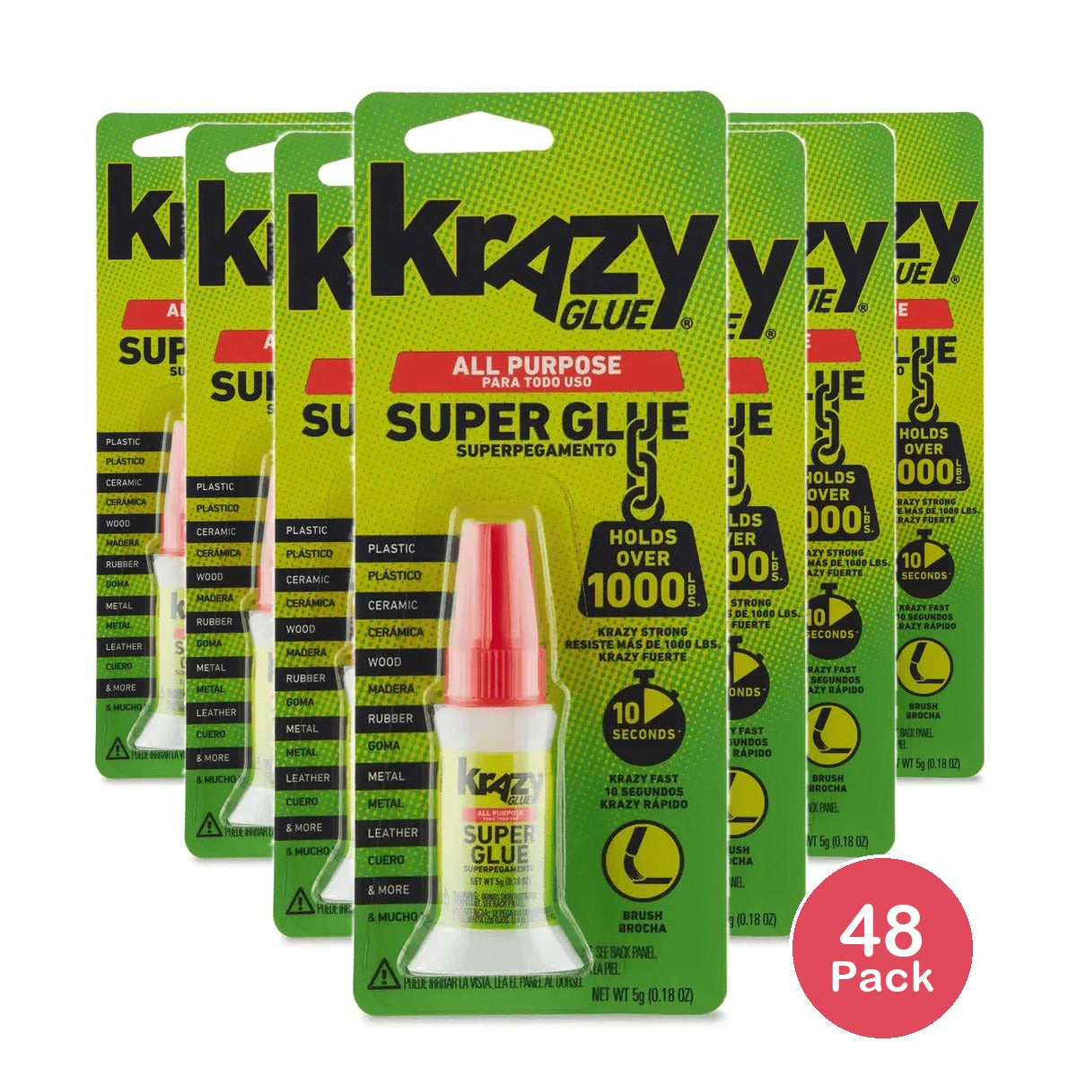 Elmers All Purpose Brush On Instant Krazy Glue 0.18Oz (Pack Of 48)
