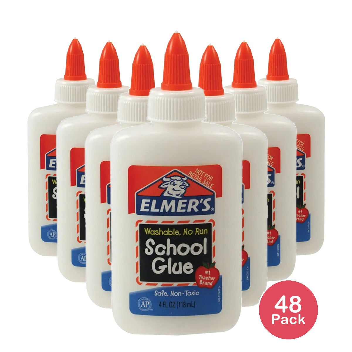 Elmers Washable School Glue Non Toxic 4Oz (Pack of 48)