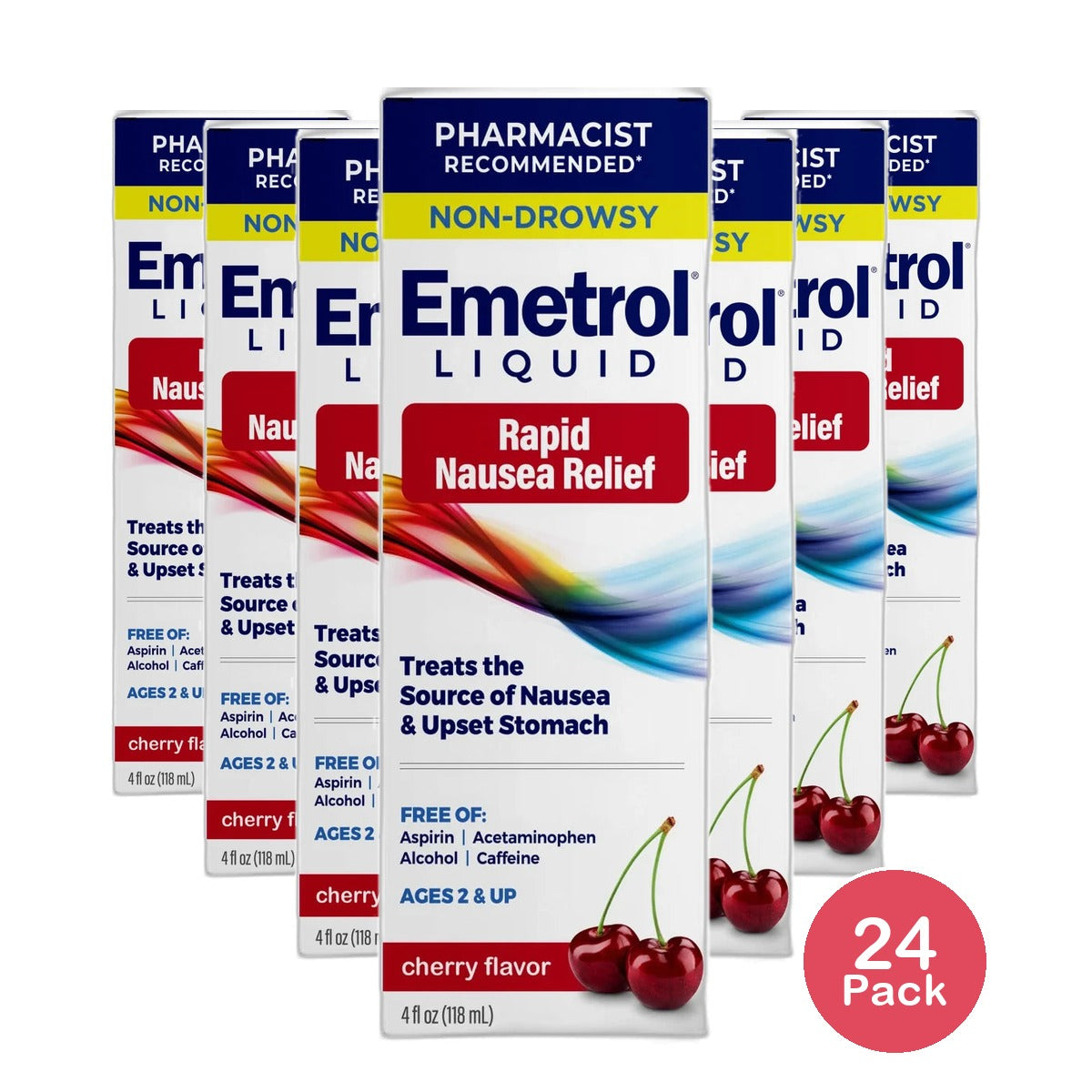 Emetrol For Nausea Cherry Flavor Syrup 4Oz (Pack of 24)
