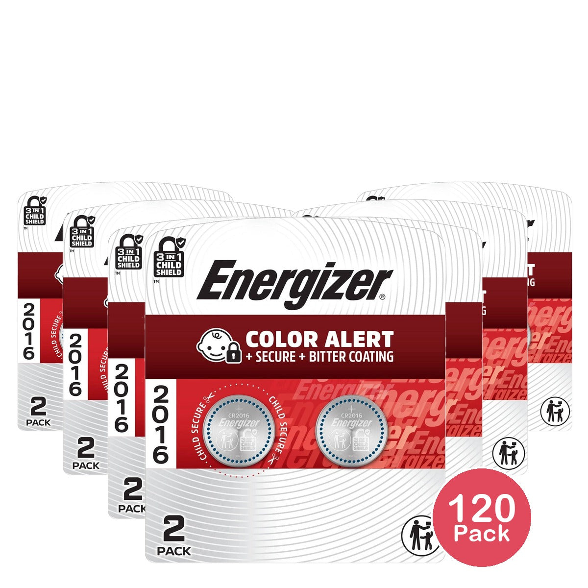 Energizer 2016 Lithium Coin Battery 3V (Pack of 120)