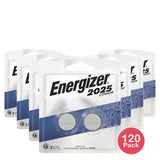 Energizer 2025 Lithium Coin Batteries 0.32oz (Pack of 120)
