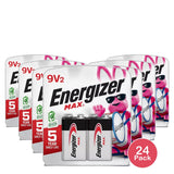Energizer Max Alkaline 9 Volt Battery 522 Long Lasting6.72Oz (Pack of 24)
