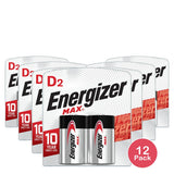 Energizer Max D Alkaline Batteries D 5.8Oz (Pack of 12)