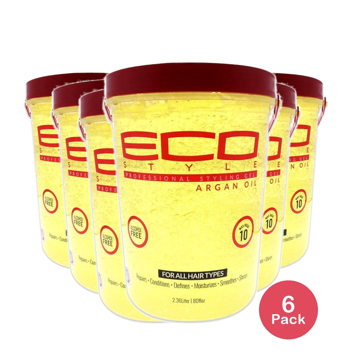 Estyle Argan Oil Hair Styling Gel 80 Oz (Pack of 6)