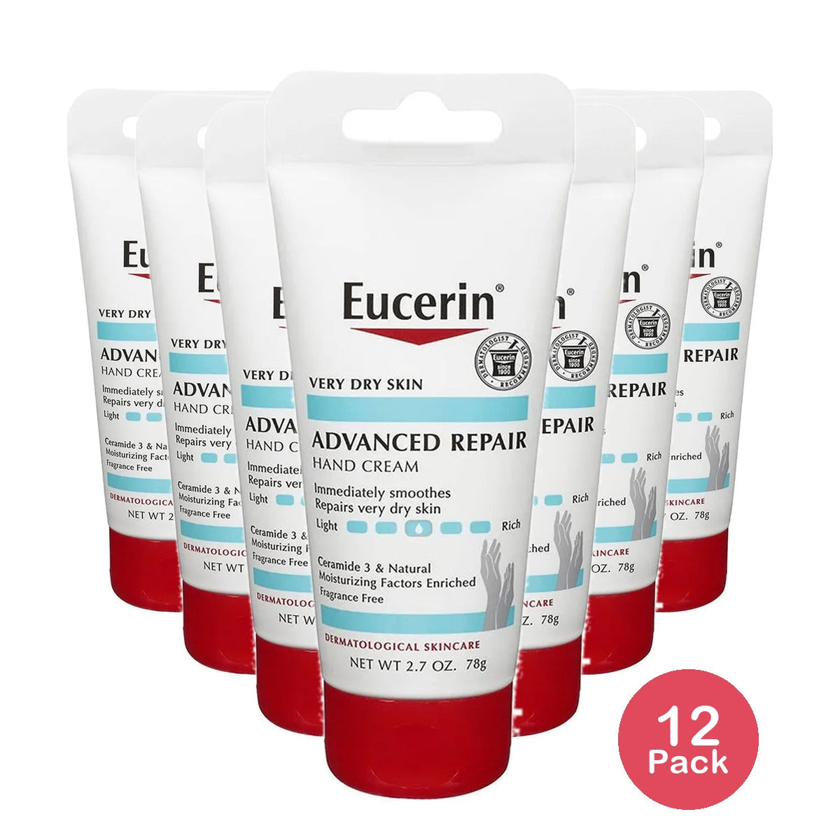 Eucerin Advanced Repair Hand Cream 2.7Oz (Pack of 12)