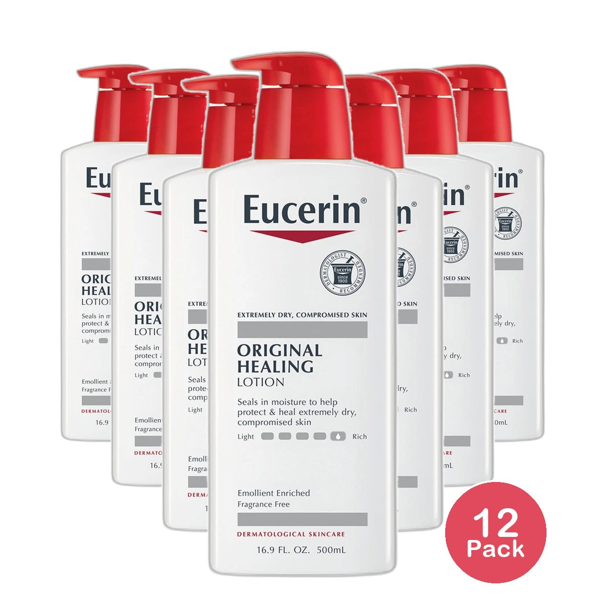 Eucerin Original Moisturizing Lotion 16.9Oz (Pack of 12)