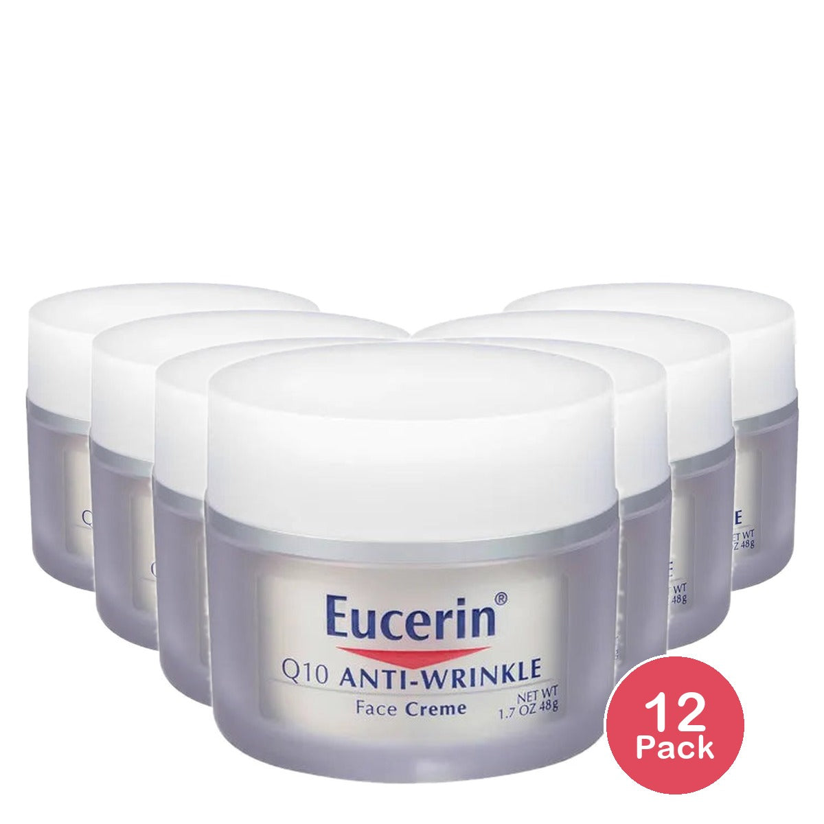 Eucerin Q10 Anti-Wrinkle Sensitive Facial Skin Creme 1.7Oz (Pack of 12)