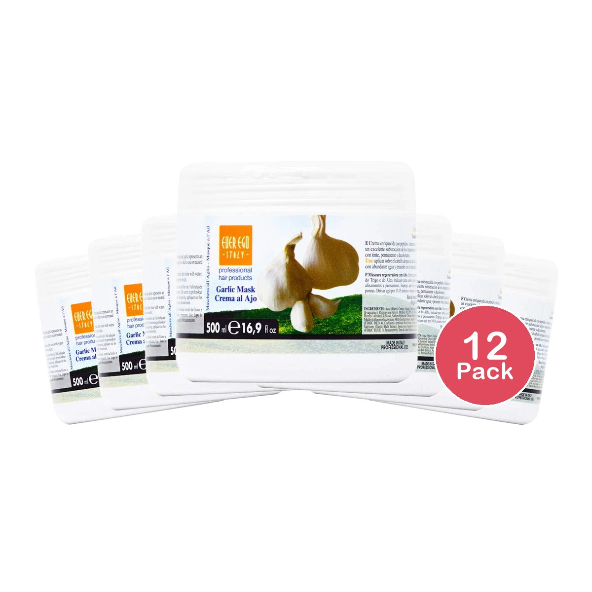 Ever Ego Garlic Mask Hot Oil Treatment with Garlic 16.9 oz (Former Alter Ego) 16.9 Fl. Oz (Pack of 12)