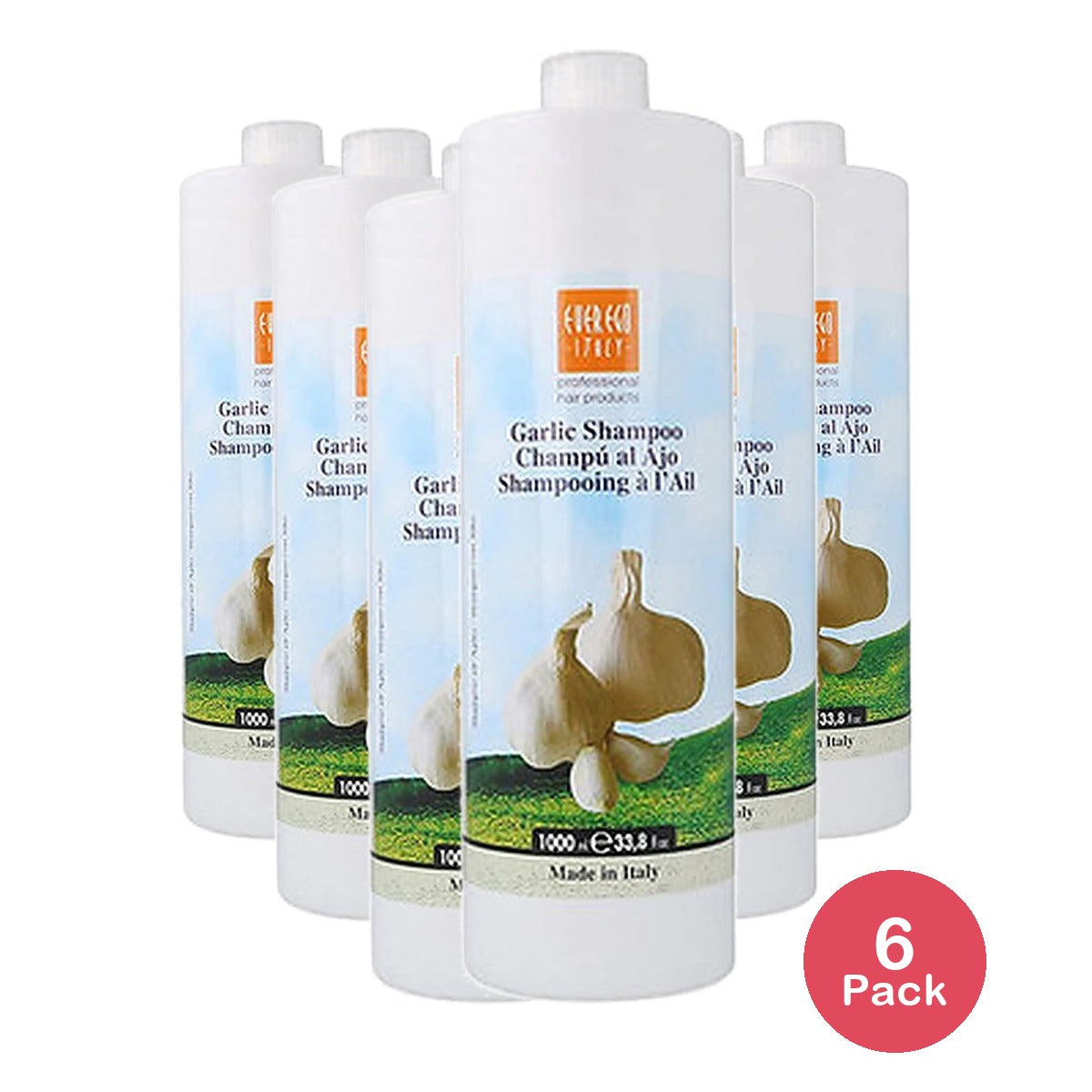 Ever Ego Garlic Shampoo 33.8 Oz (Pack of 6)