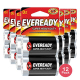Eveready Super Heavy Duty D Batteries 2 ea (Pack of 12)
