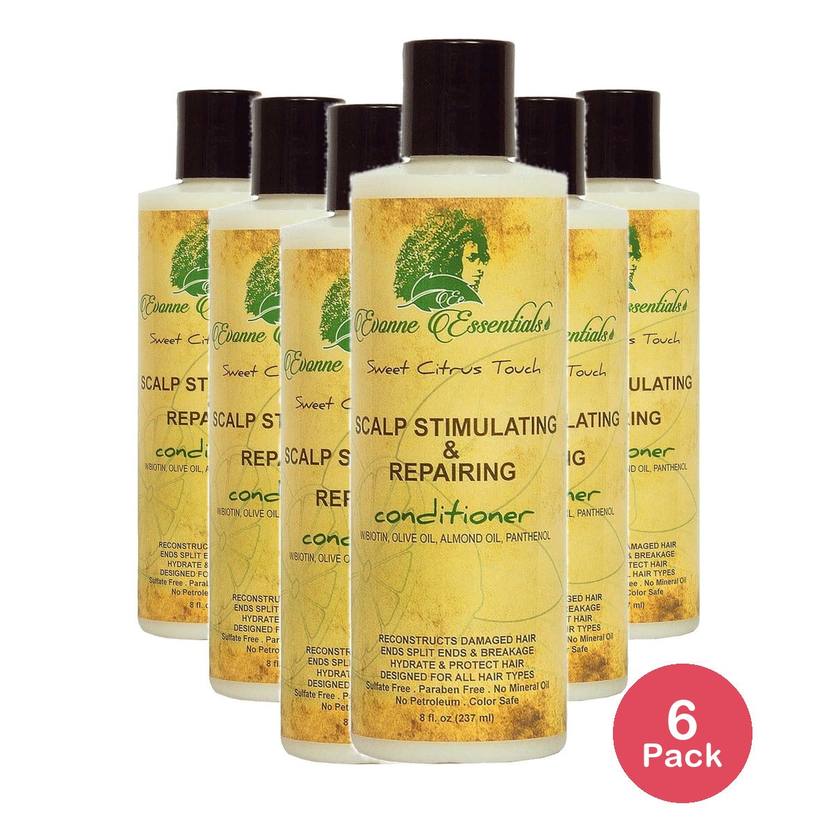 Evonne Essentials Sweet Citrus Scalp Repair Conditioner 8 Oz (Pack of 6)