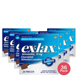 Ex-Lax Regular Strength Chocolate Pieces 24 Count (Pack of 36)