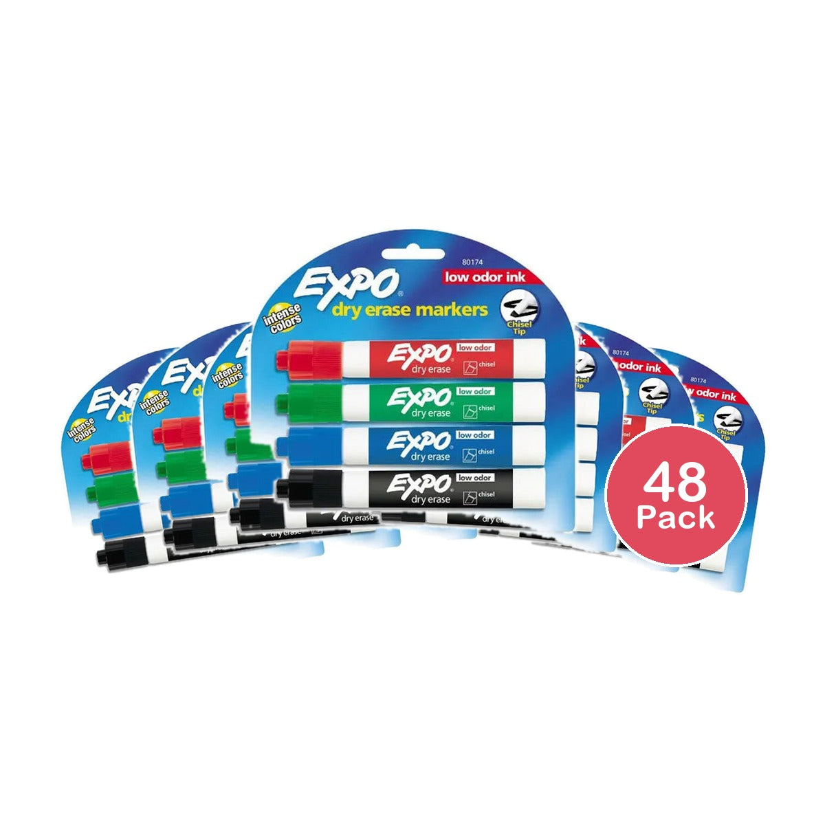Expo Low Odor Chisel Tip Dry Erase Markers Assorted4 Ea 6.74oz (Pack of 48)