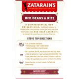 Zatarain s No Artificial Flavors Red Beans & Rice Dinner Mix Box 8 OZ (Pack of 12)