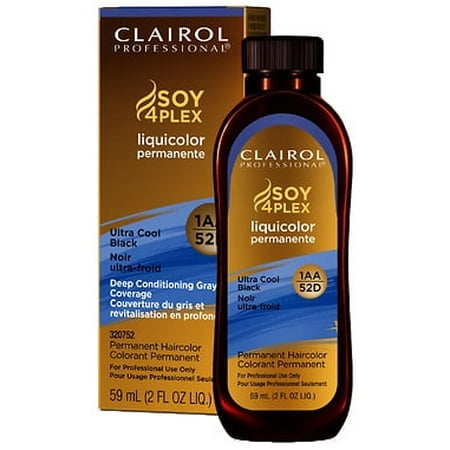 Clairol Professional Permanent Liquicolor for Dark Hair Color 1aa Ultra Cool Bla nan (Pack of 72)