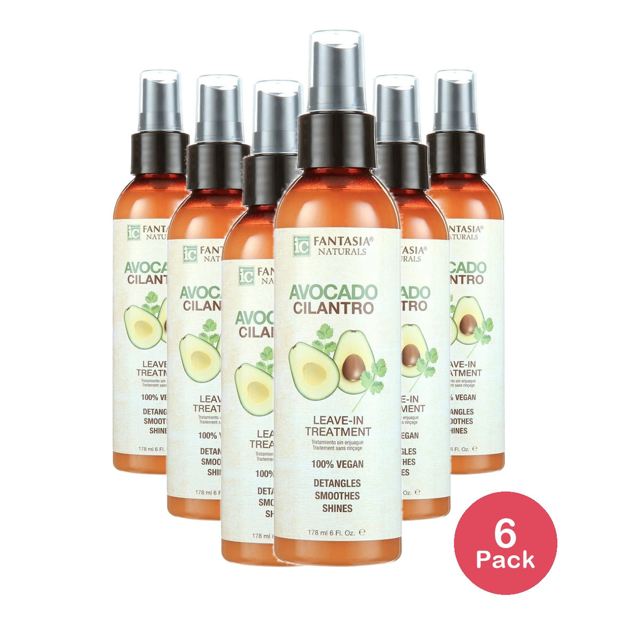 FANTASIA Avocado & Cilantro Leave-in Treatment 178ml/ 6oz (Pack of 6)