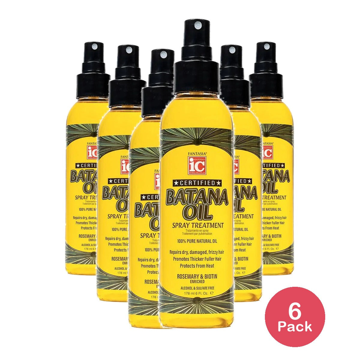 Fantasia Certified Batana Oil Spray Treatment 6 Oz (Pack of 6)