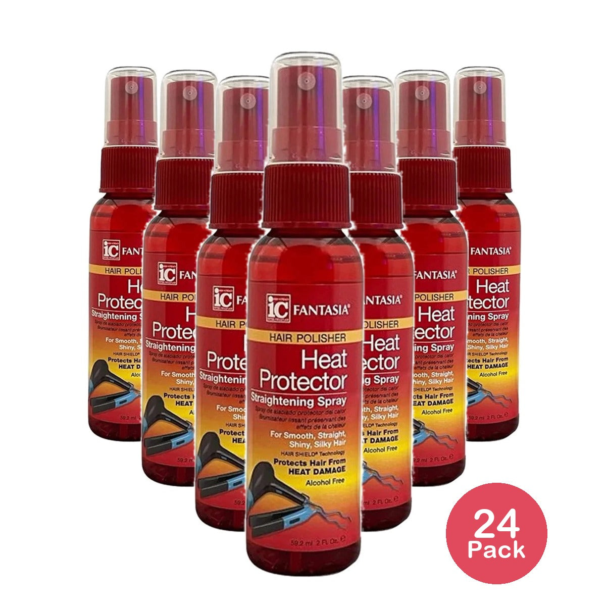 Fantasia IC- Heat Protector Straightening Spray 2oz (Pack of 24)