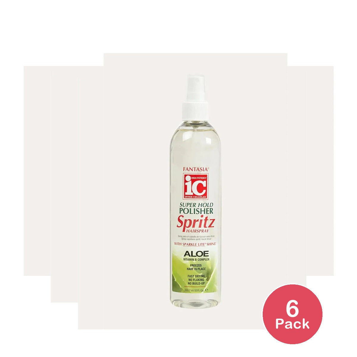 Fantasia Ic Spritz Hairspray Super Hold Polisher Aloe 10 Oz (Pack of 6)