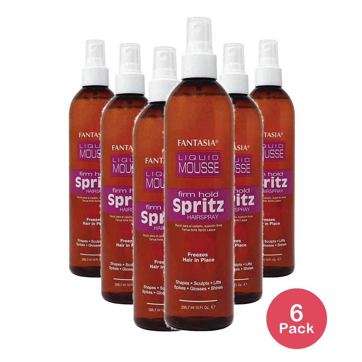 Fantasia Liquid Mousse Spritz - Firm Hold 10 oz (Pack of 6)