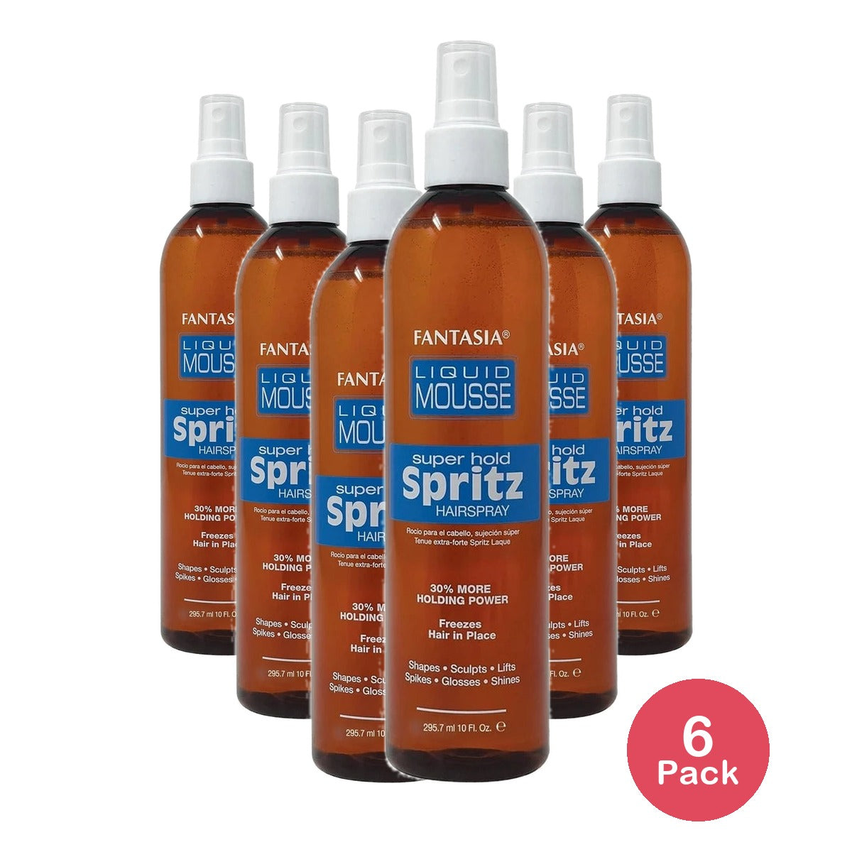 Fantasia Liquid Mousse Super Hold Spritz 10 Oz (Pack of 6)