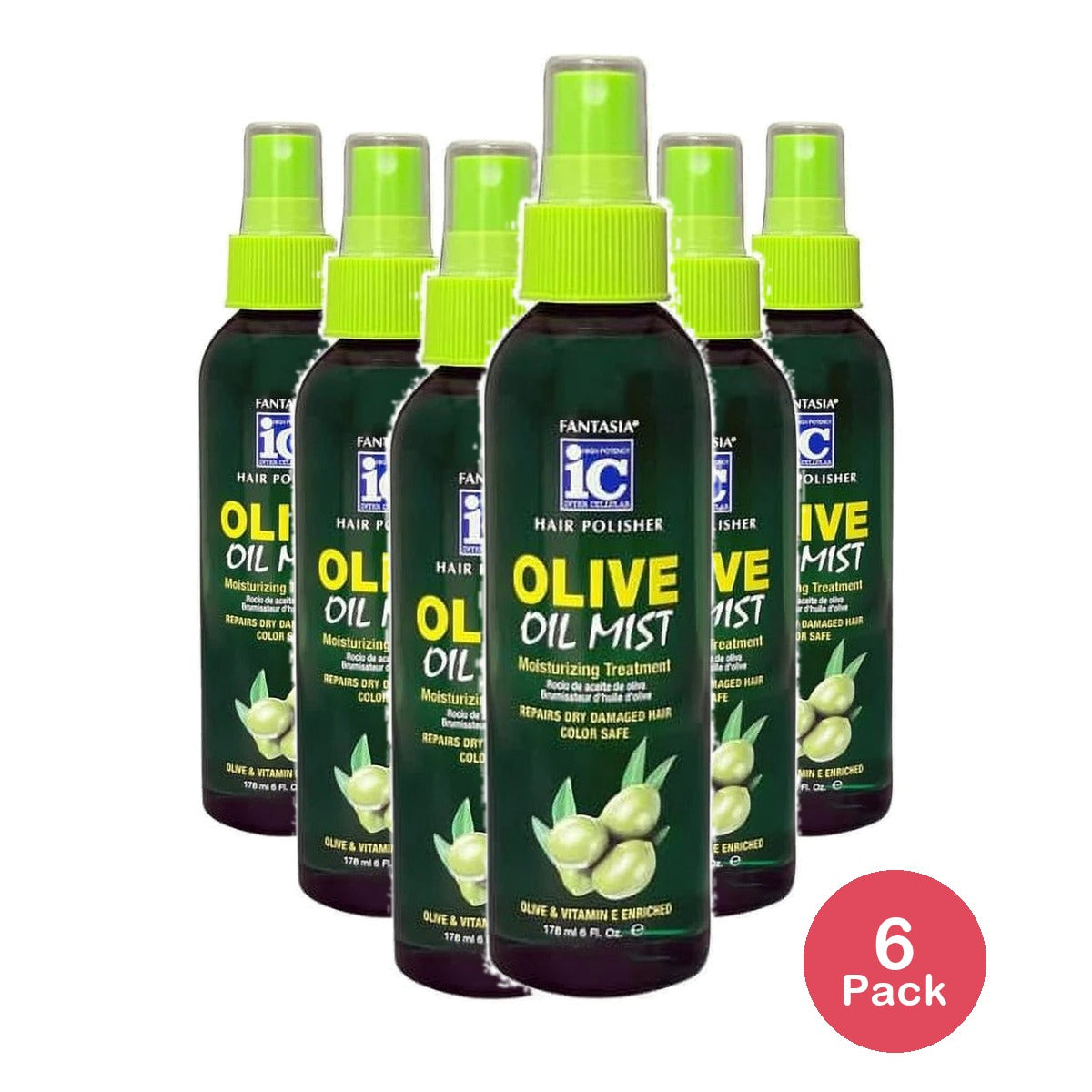 Fantasia Olive Oil Mist Moisturizing Treatment 6 Oz (Pack of 6)