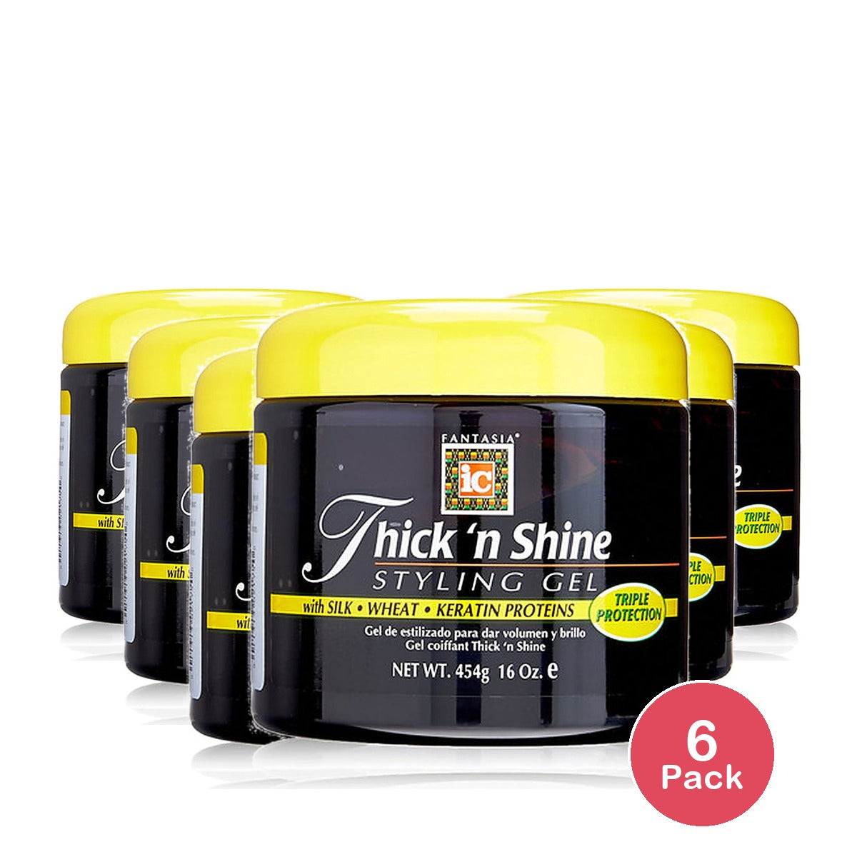 Fantasia Thick Shine Styling Gel 20 Oz (Pack of 6)
