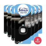 Febreze Auto Car Air Freshener Vent Clip Noir Scent 1 Pack 0.07 Fl Oz (Pack Of 8)