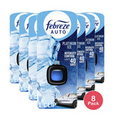 Febreze Auto Car Air Freshener Vent Clip Platinum Ice Scent 0.07 Fl Oz (Pack Of 8)