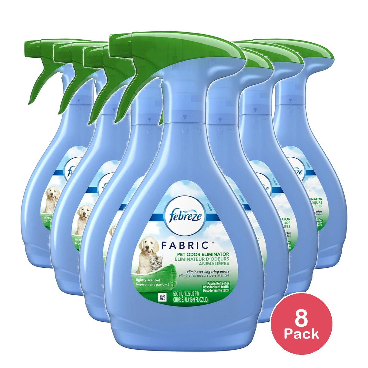 Febreze Fabric Refresher - Pet Odor Eliminator 16.9 OZ (Pack of 8)