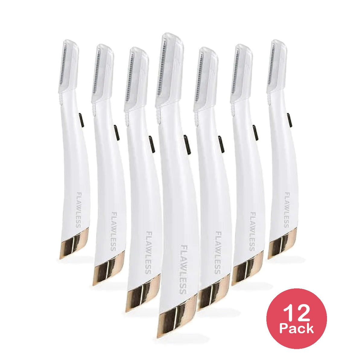 Finishing Touch Flawless Dermaplane Glo Lighted Facial Exfoliator White and Rose Gold 4.48Oz (Pack of 12)