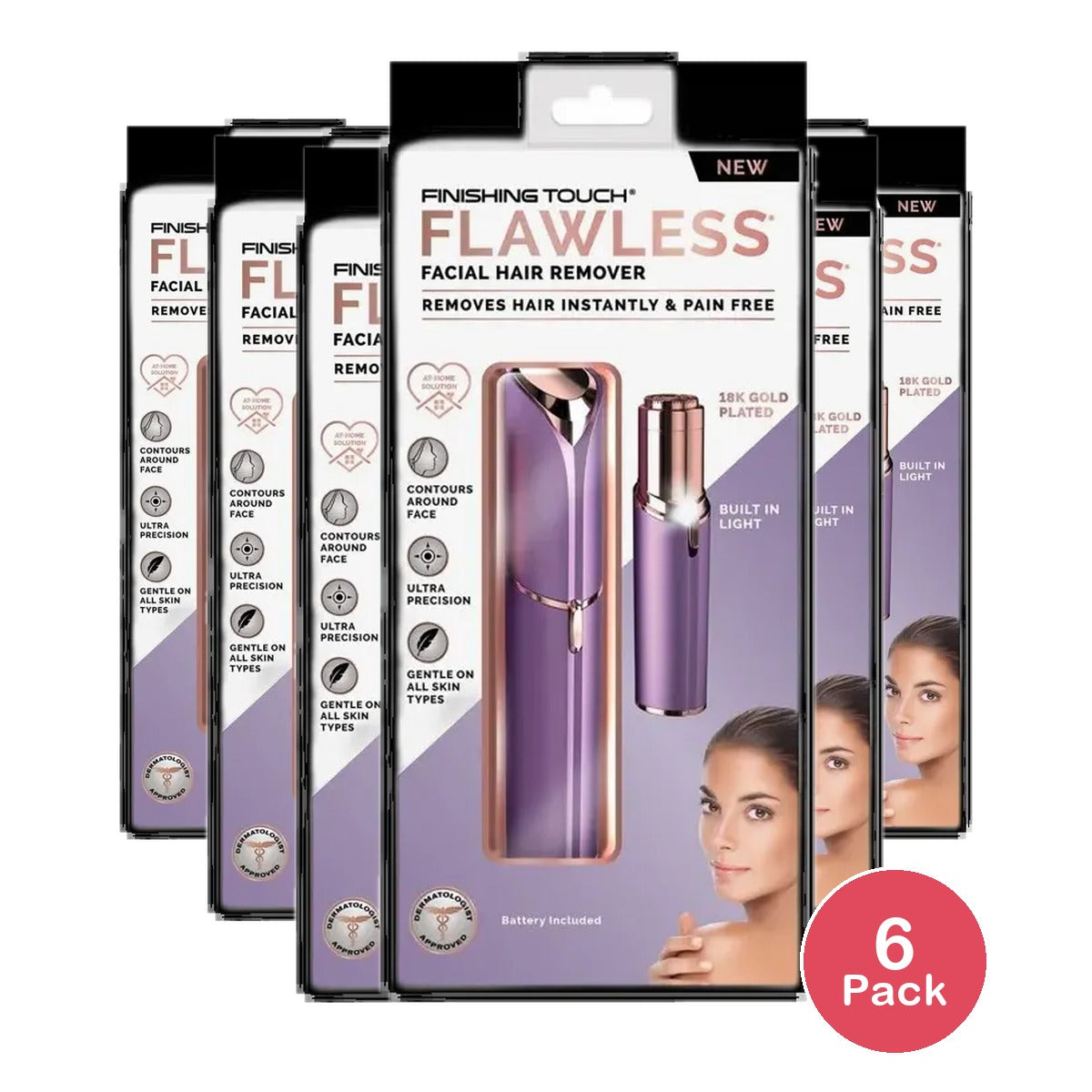 Flawless Hair Remover Lavender 2.4Oz (Pack Of 6)
