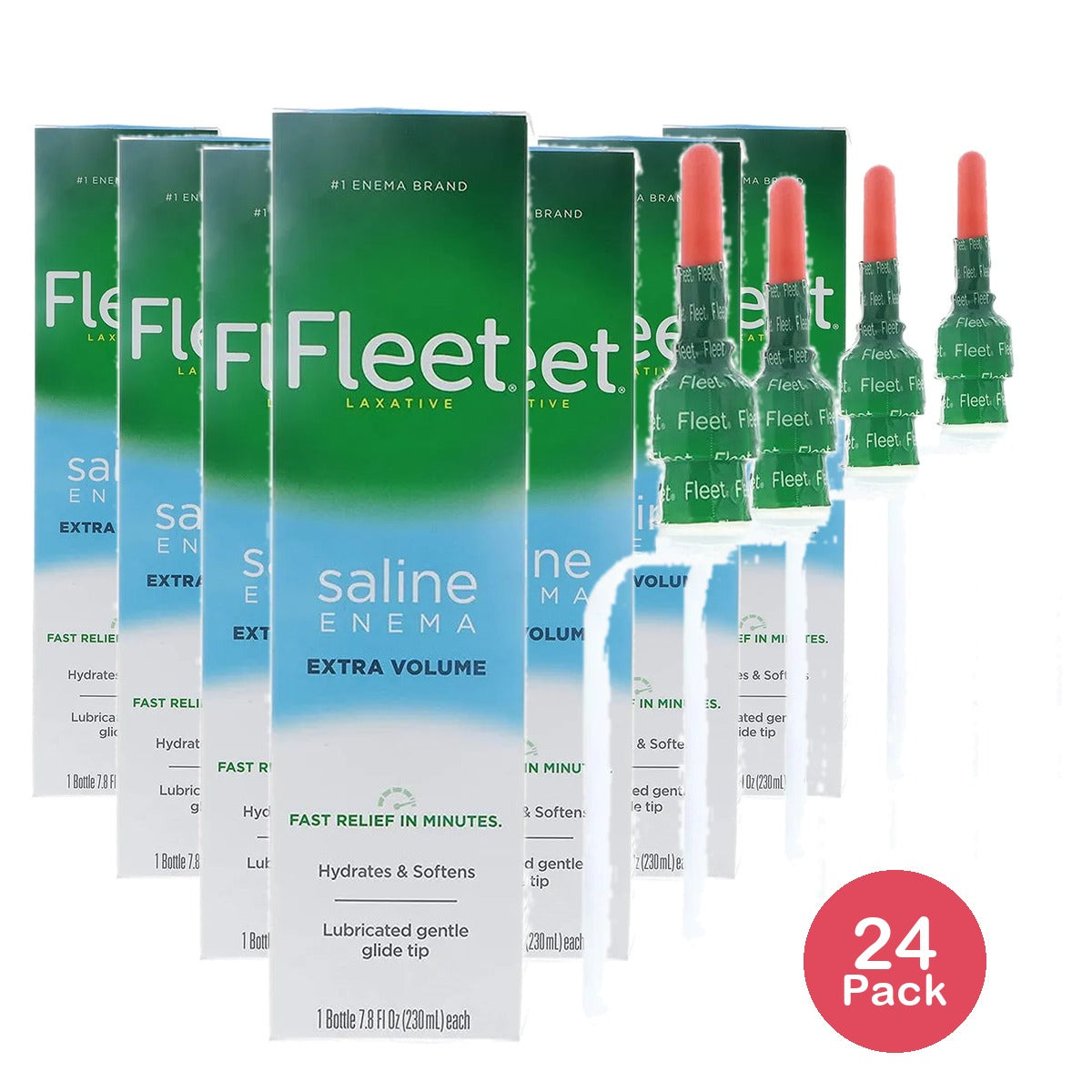 Fleet Enema Extra Cleaning Latex Free 7.8Oz (Pack of 24)