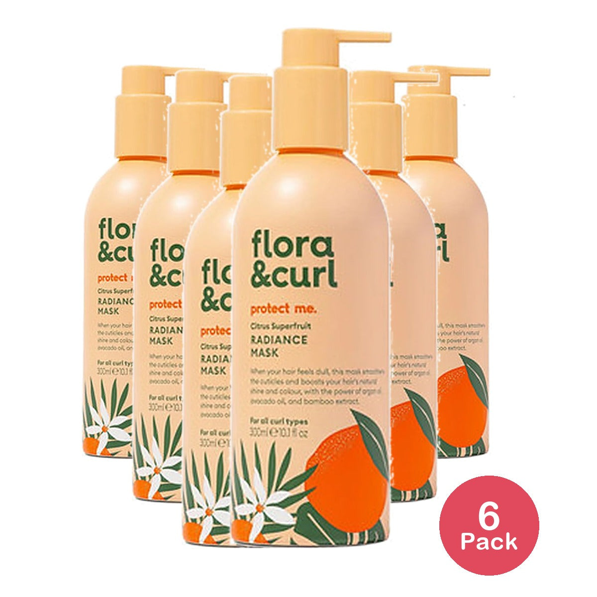 Flora & Curl Citrus Mask 10.1 Oz (Pack of 6)
