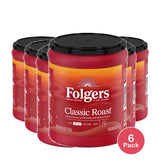 Folgers Classic Medium Roast Ground Coffee - 9.6 oz (Pack of 6)