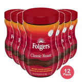 Folgers Classic Roast Instant Coffee 3 OZ (Pack of 12)