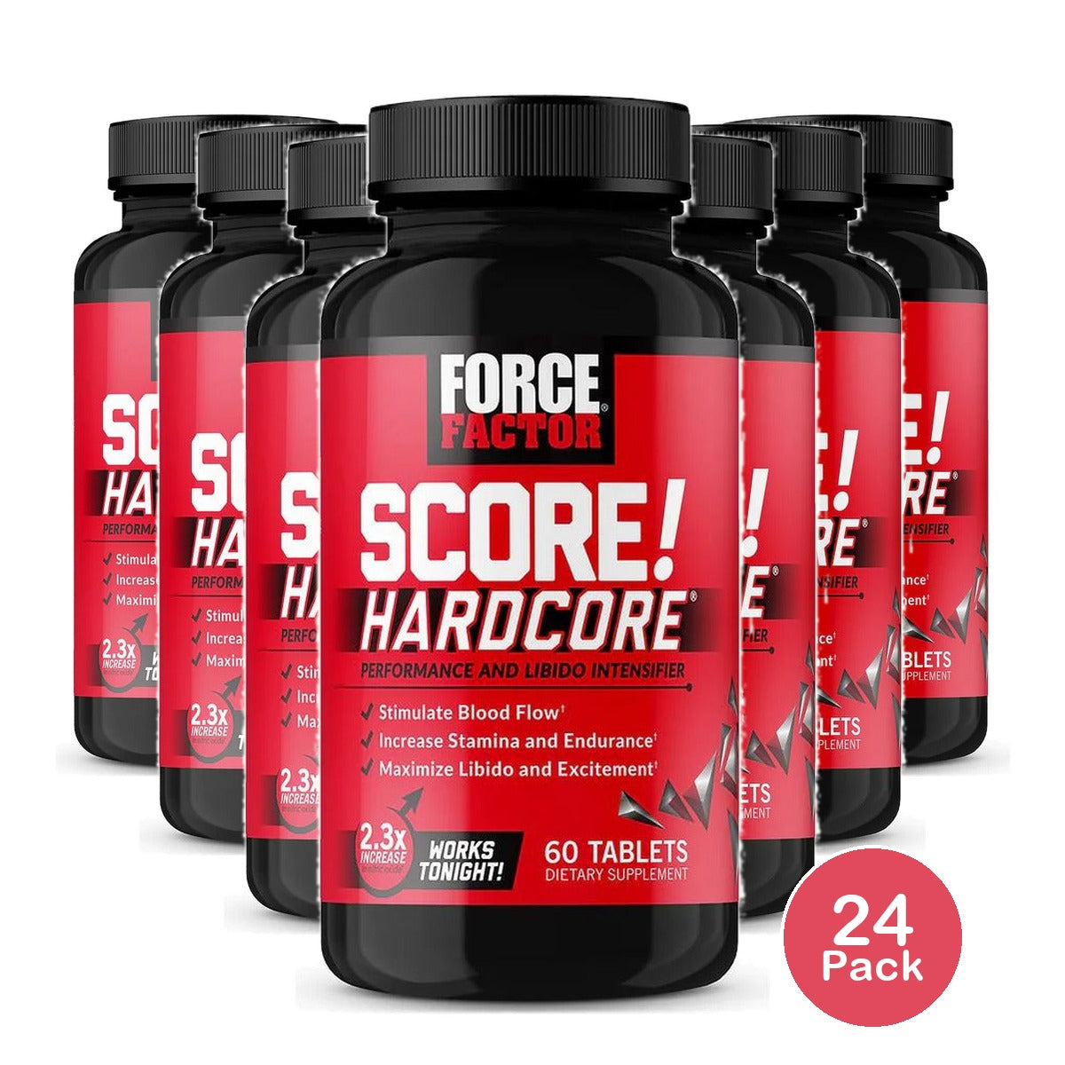 Force Factor SCORE! Hardcore 60 Tablets (Pack of 24)
