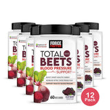 Force Factor Total Beets Blood Pressure Support Supplements with Beet Powder 60 Soft Chews 12oz (Pack of 12)