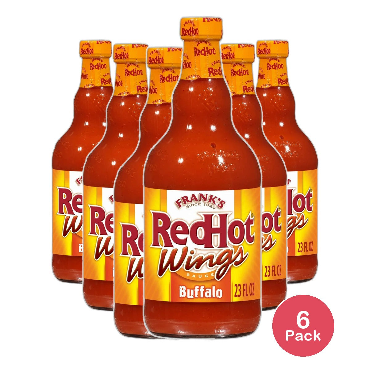 Franks Red Hot Buffalo Wing Sauce 23Oz (Pack of 6)