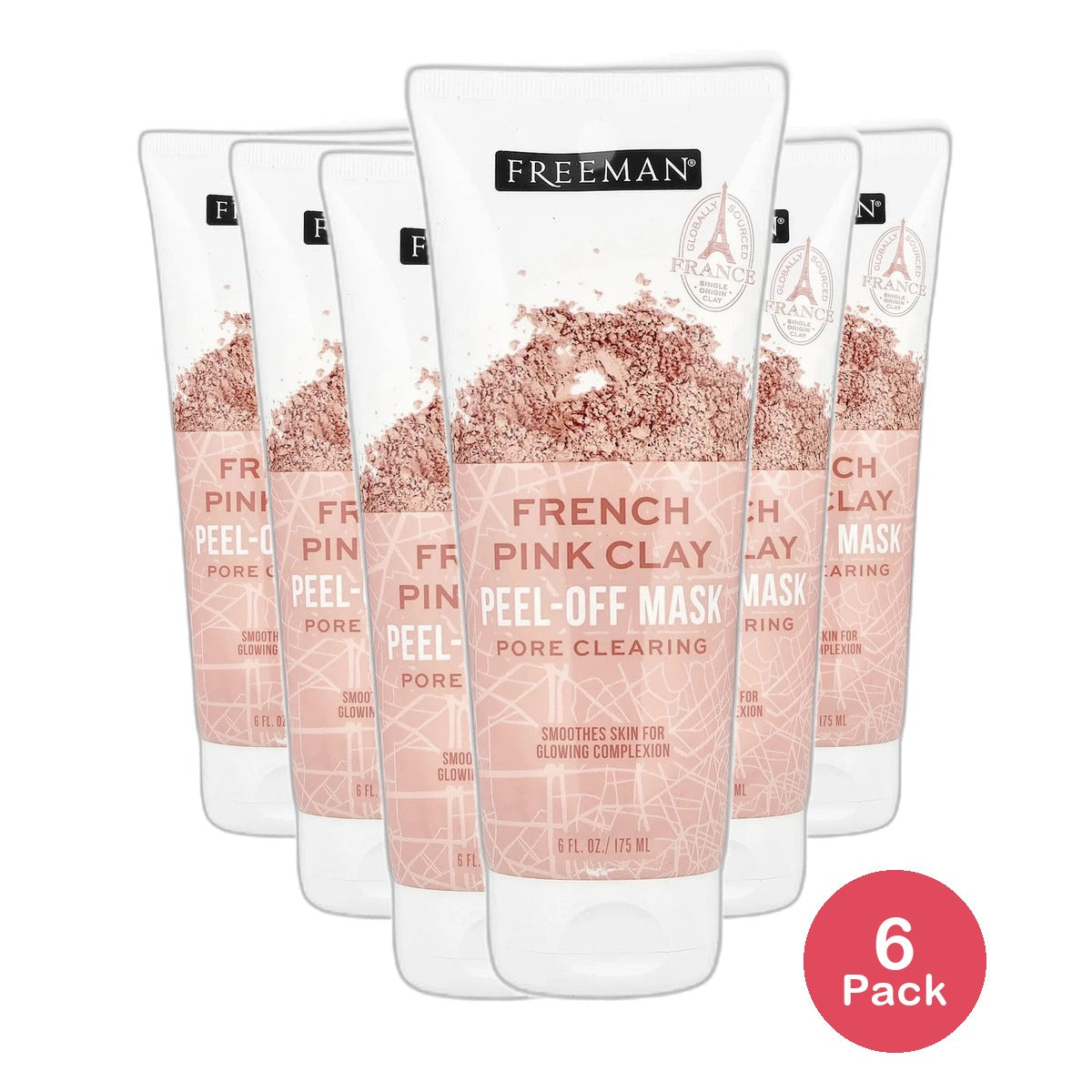 Freeman Facial Hawaiian Black Salt Peel Off Mask 6Oz (Pack of 6)