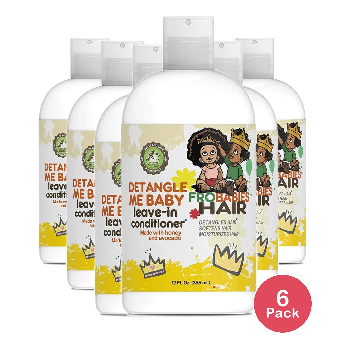 FroBabies Hair Detangle Me Baby Leave-In Conditioner – 12 fl oz 12 Fl. Oz (Pack of 6)