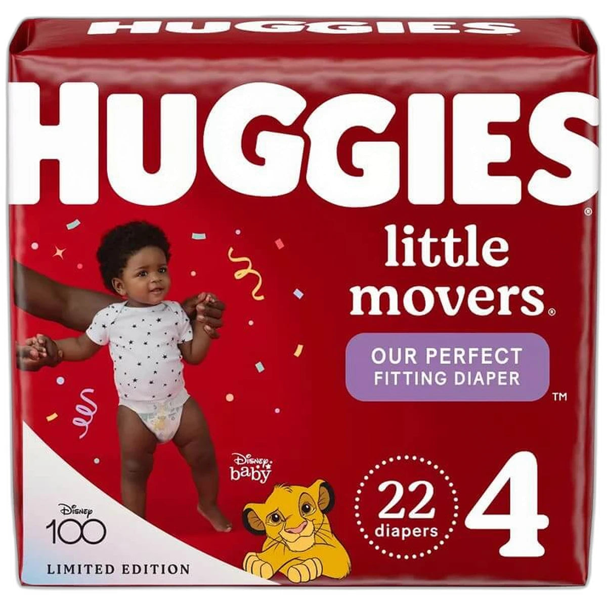 Huggies Little Movers Baby Disposable Diapers Size 4 (Pack Of 4)