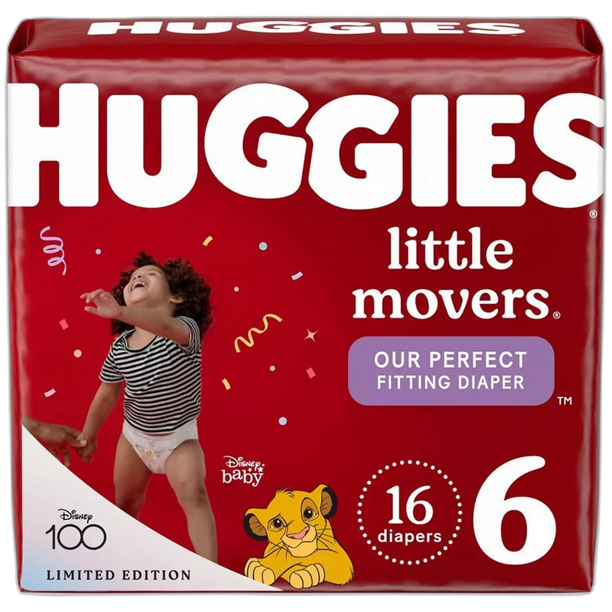 Huggies Little Movers Baby Disposable Diapers Size 6 Pack Of 4)