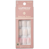 Kiss Impress Press On Manicure Bare But Better Press-On Manicure Fake Nails 0.8oz (Pack of 36)