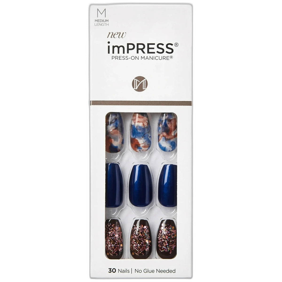 Kiss Impress Press-On Manicure Fake Nails 0.03Oz (Pack Of 36)